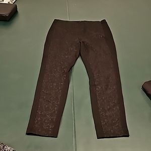WHBM  Black Brocade pants